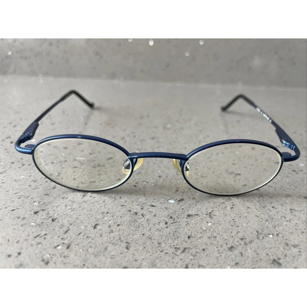 PUZZLE Eyeglasses Frames ONLY 35 01X0718-120 40-19-120 Blue Full Rim Round